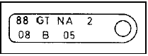 40.6 Transmission identification tag with part number starting with 88