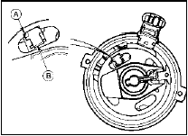 15.7a Lucas distributor showing trigger vane position No 1 cylinder at firing