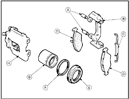 6.6 Exploded view of Teves front disc caliper