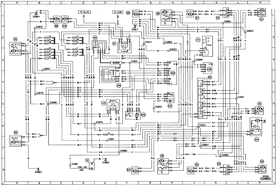 Diagram 3a. Ancillary circuits - wash/wipe, central locking and electric