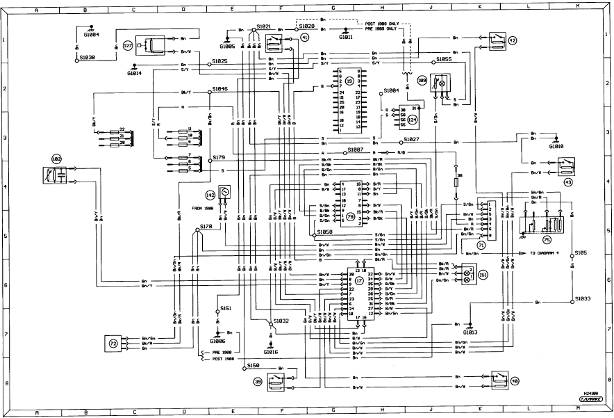 Diagram 3d. Graphic display system - auxiliary warning, door ajar and fuel