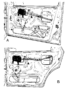 28.4 Door window regulator fixings