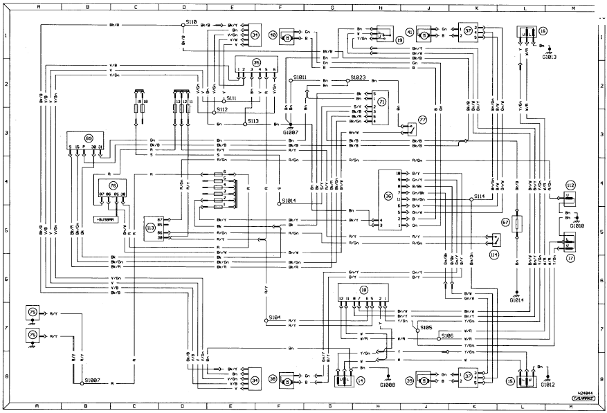 Diagram 3a. Additional ancillary circuits (high series only). Models up to 1987