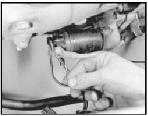 8.2 Disconnecting the wiring from the starter motor solenoid