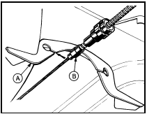 9.6 Removing handbrake cable abutment sleeve from the body guide