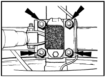 14.2 Rear roadspring U-bolt nuts (arrowed) - Van models