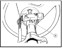 24.6a Steering column lock assembly shear bolt (A) Pre-1986 version shown