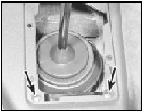 30.3a Centre console lower retaining screws (arrowed)