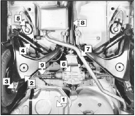 Rear underside view of a Hatchback models