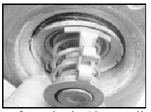 7.17 Correct orientation of thermostat with flow direction arrow pointing