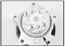 9.35 Coolant pump O-ring (arrowed)