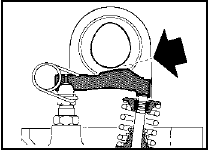 23.6 Cam lobe correctly positioned for checking valve clearance. Insert