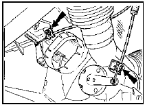 17.5 Heater control cable lower end fittings (arrowed)