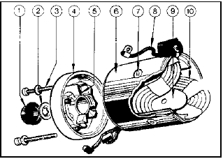 10.31 Lucas 8M90 starter motor brush assembly