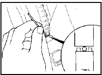 20.5 Setting the gap between the crankshaft speed/position sensor and the