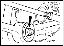 3.3 Front anti-roll bar-to-lower arm securing nut (arrowed)