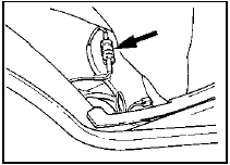 22.8b Rear wheel sensor wiring plug (arrowed) - ABS