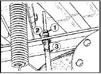 18.6 Brake pipe-to-hose connection on right-hand side of chassis crossmember