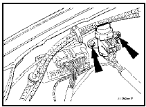 24.4 Electronic vacuum regulator retaining screws (arrowed) - 1.8 litre (R6A)