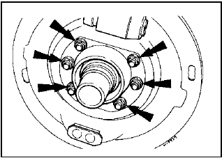 11.12 Brake backplate and oil baffle retaining nuts