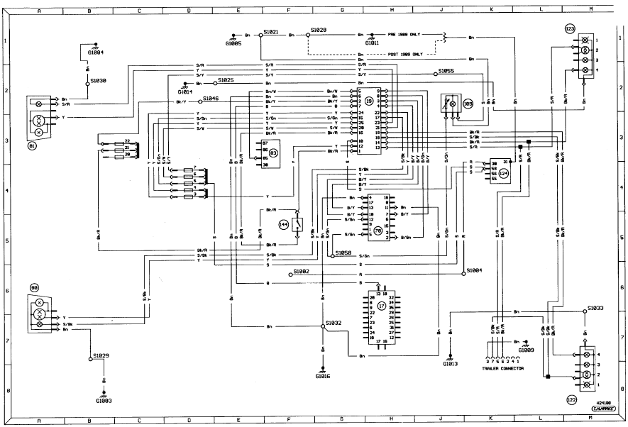 Diagram 3c. Graphic display system - bulb failure. Models from 1987 to May 1989