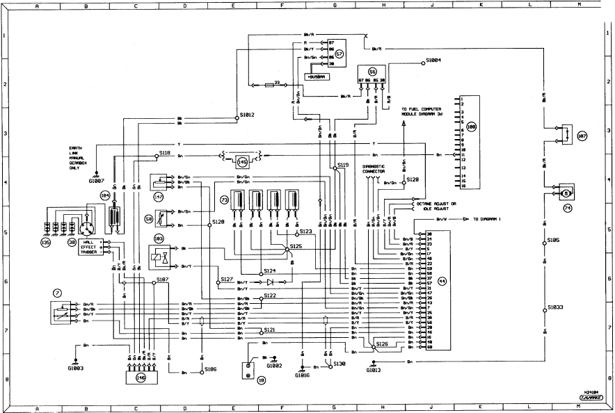 Diagram 4. 2.0 Efi fuel injection and ignition. Models from 1987 to May 1989