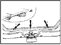 39.1 Sunroof lower frame-to-glass panel securing screws and clips (arrowed)