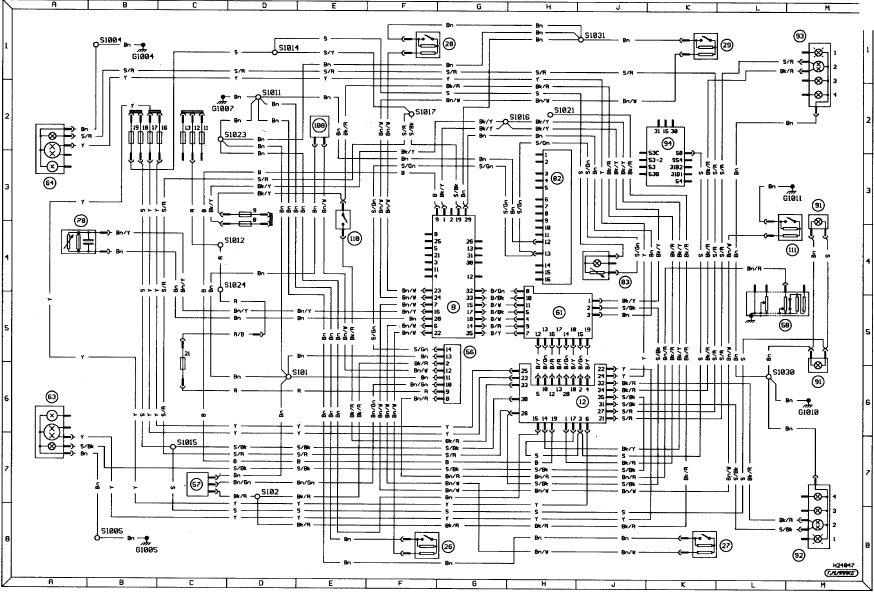 Diagram 4a. Graphic display system and fuel computer. Models up to 1987
