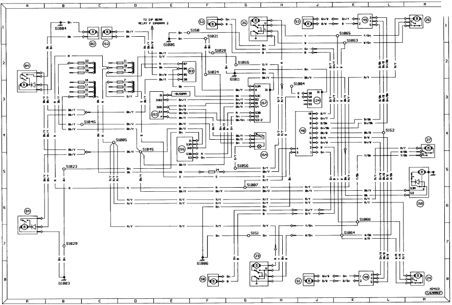 Diagram 3a. Ancillary circuits - wash/wipe, central locking and electric