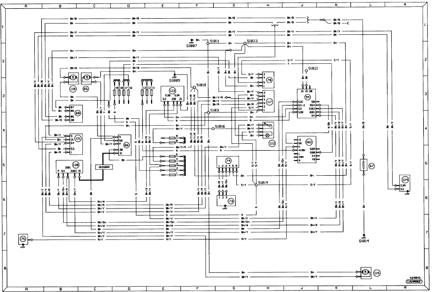 Diagram 3. Ancillary circuits (low series). Models up to 1987
