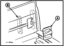 43.11 Rear lamp wiring cover (A) and rear lamp cover (B) - P100 models