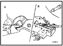 21.19 Disconnecting the operating cable from a cable-operated door lock