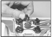 21.3a Removing an instrument panel warning lamp bulb - bulb is a push-fit in