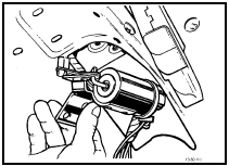 50.11 Removing a tailgate lock solenoid - Hatchback models up to 1987