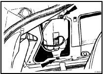 39.2 Rear window washer fluid reservoir location - Hatchback models up to