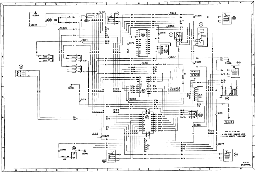 Diagram 3d. Graphic display system - auxiliary warning, door ajar and fuel