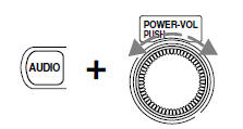 Press the AUDIO control until BASS is illuminated in the display.