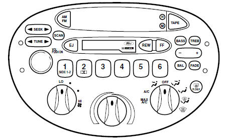 Ford Escort. AM/FM stereo/cassette