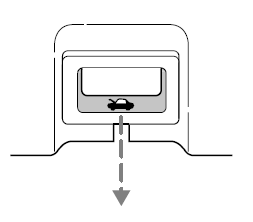 2. Go to the front of the vehicle and release the auxiliary latch that is