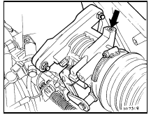 10.16 K-Jetronic system idle speed adjustment screw (arrowed) on later models