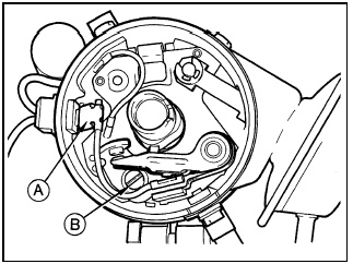 13.6a Contact breaker point components - Bosch distributor A LT lead