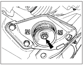 9.3a Transmission left-hand rear mounting-to-bracket attachment - pre-1986