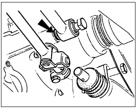 11.22 Gearchange rod and stabiliser disconnection points - washer fitted