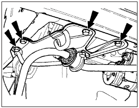 11.27 Remove the anti-roll bar support plates on both sides - pre-1986 models