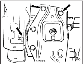 11.28b Transmission support crossmember rear mounting bolts -
