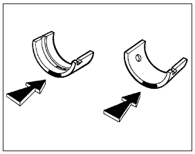 13.7b Bearing shell colour identification markings (arrowed)