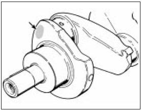 13.8 Crankshaft big-end journal size identification mark on crank throw web