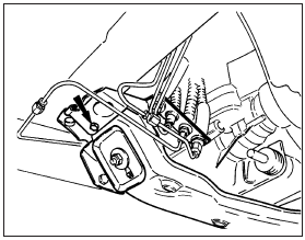 11.26 Anti-lock Braking System (ABS) pipe bracket retaining bolt location