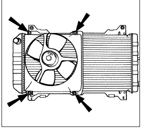 2.3 Radiator fan shroud retaining bolts - pre-1986 models