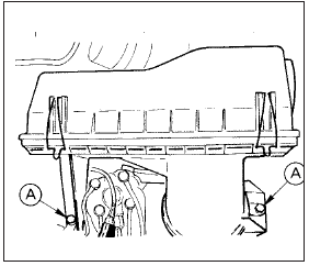 2.13 Air cleaner retaining bolts (A) - 1985 RS Turbo